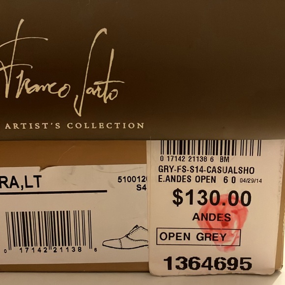 Franco Sarto Ladies Grey suede open toe shoes, size 6M, New in Box. - Picture 5 of 6